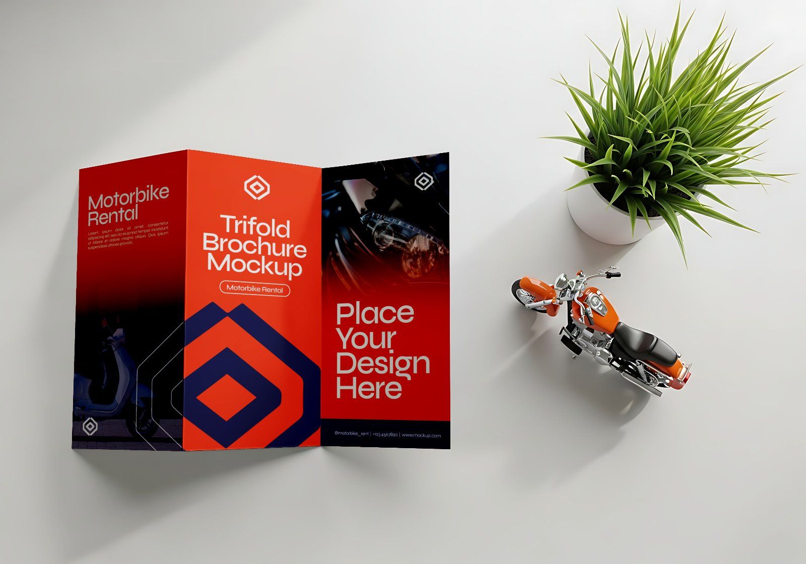 Premium Rental Motorcycle Mockup — image 2