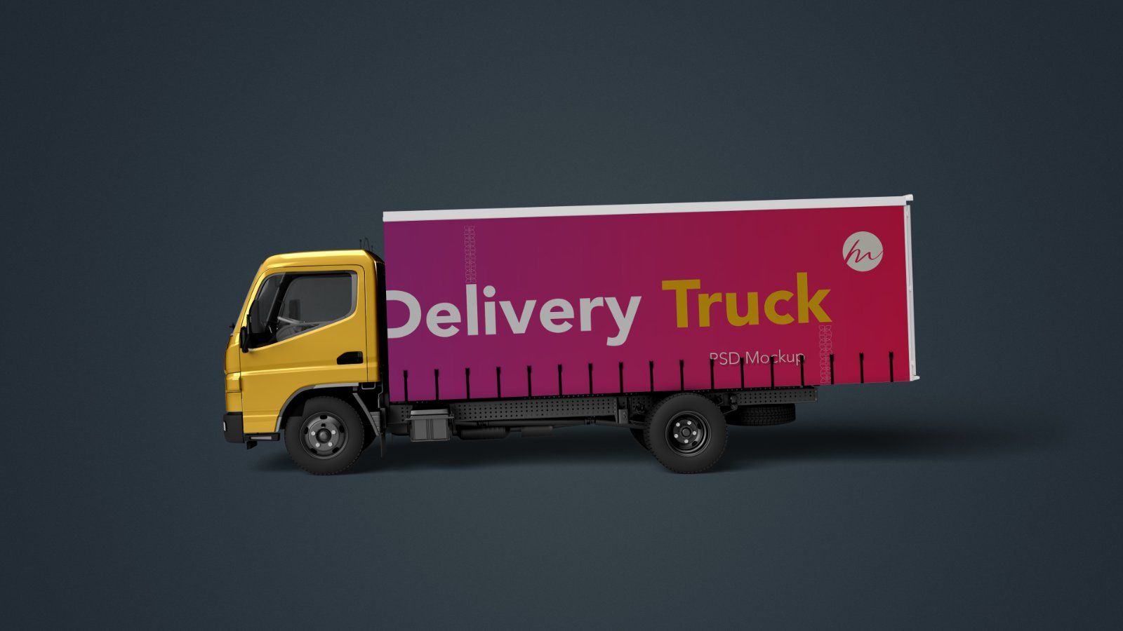 Delivery Box Truck Mockup - 5 PSDs — image 2