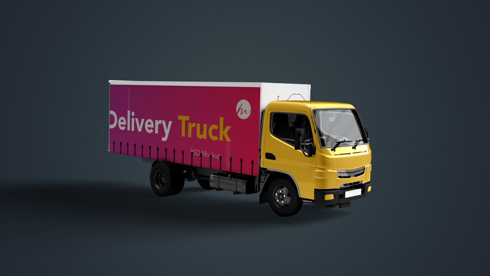 Delivery Box Truck Mockup - 5 PSDs — image 5