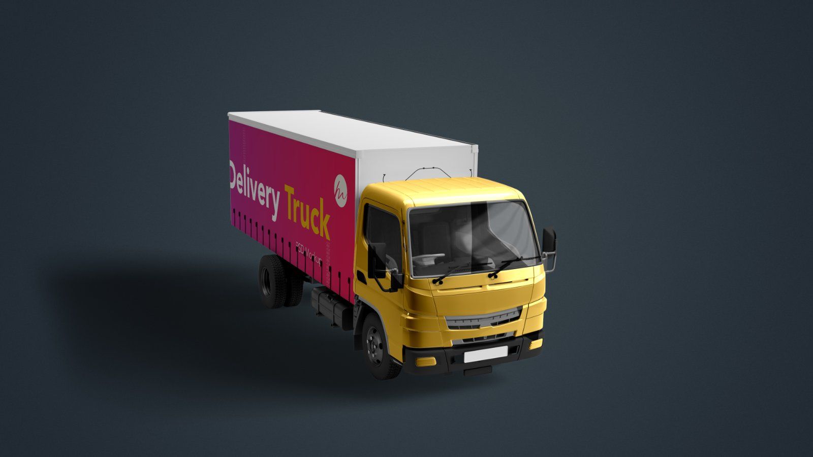 Delivery Box Truck Mockup - 5 PSDs — image 6