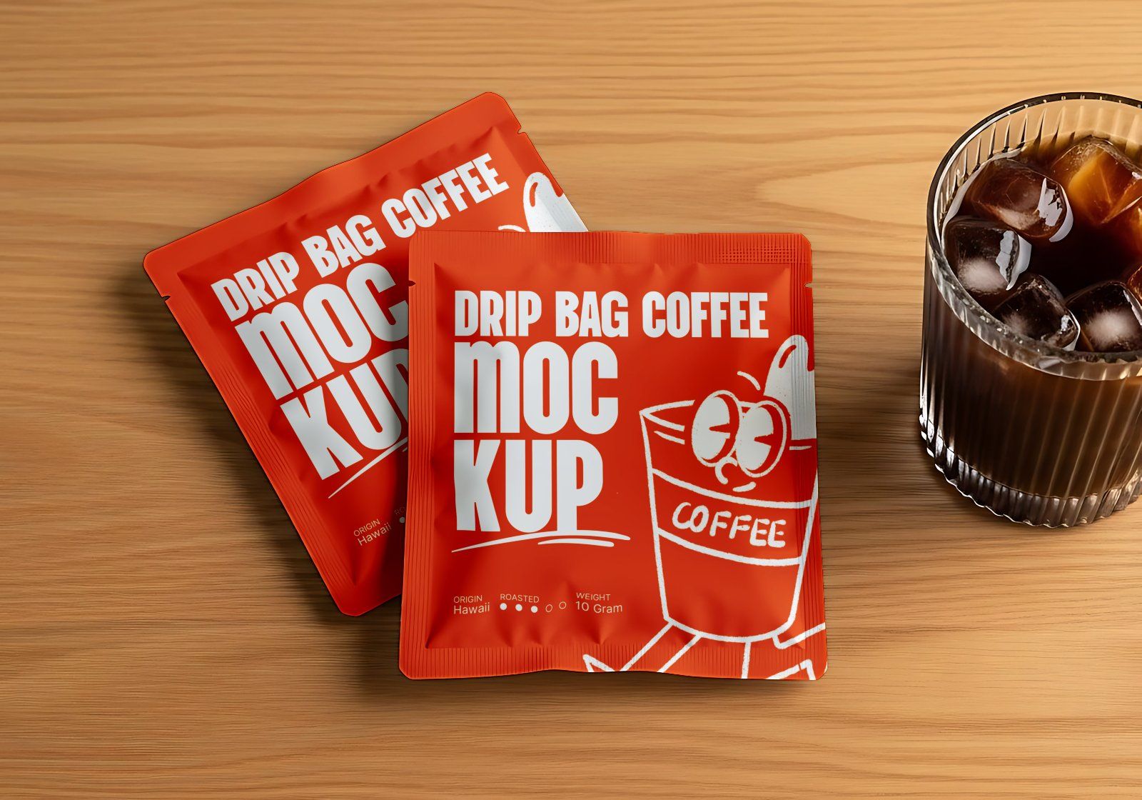 Premium Orange Cafe Coffee Mockup — image 4