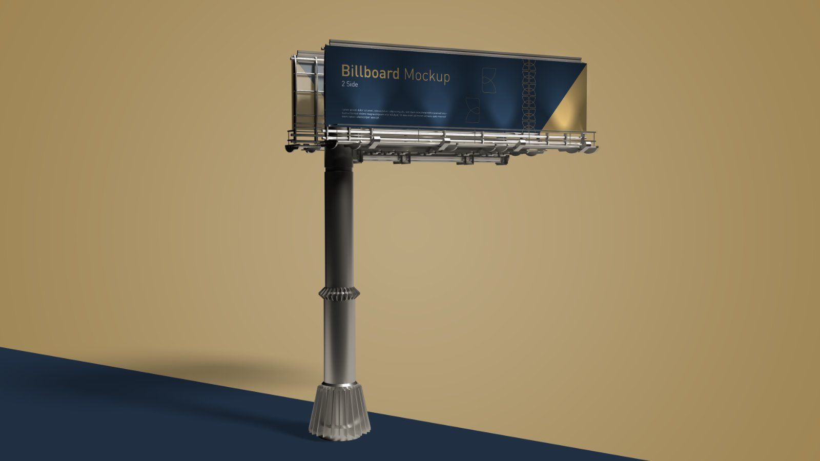 2-Sided Outdoor Billboard Mockup – 6 PSD Files, Double-Sided Advertising Display Mockup — image 2