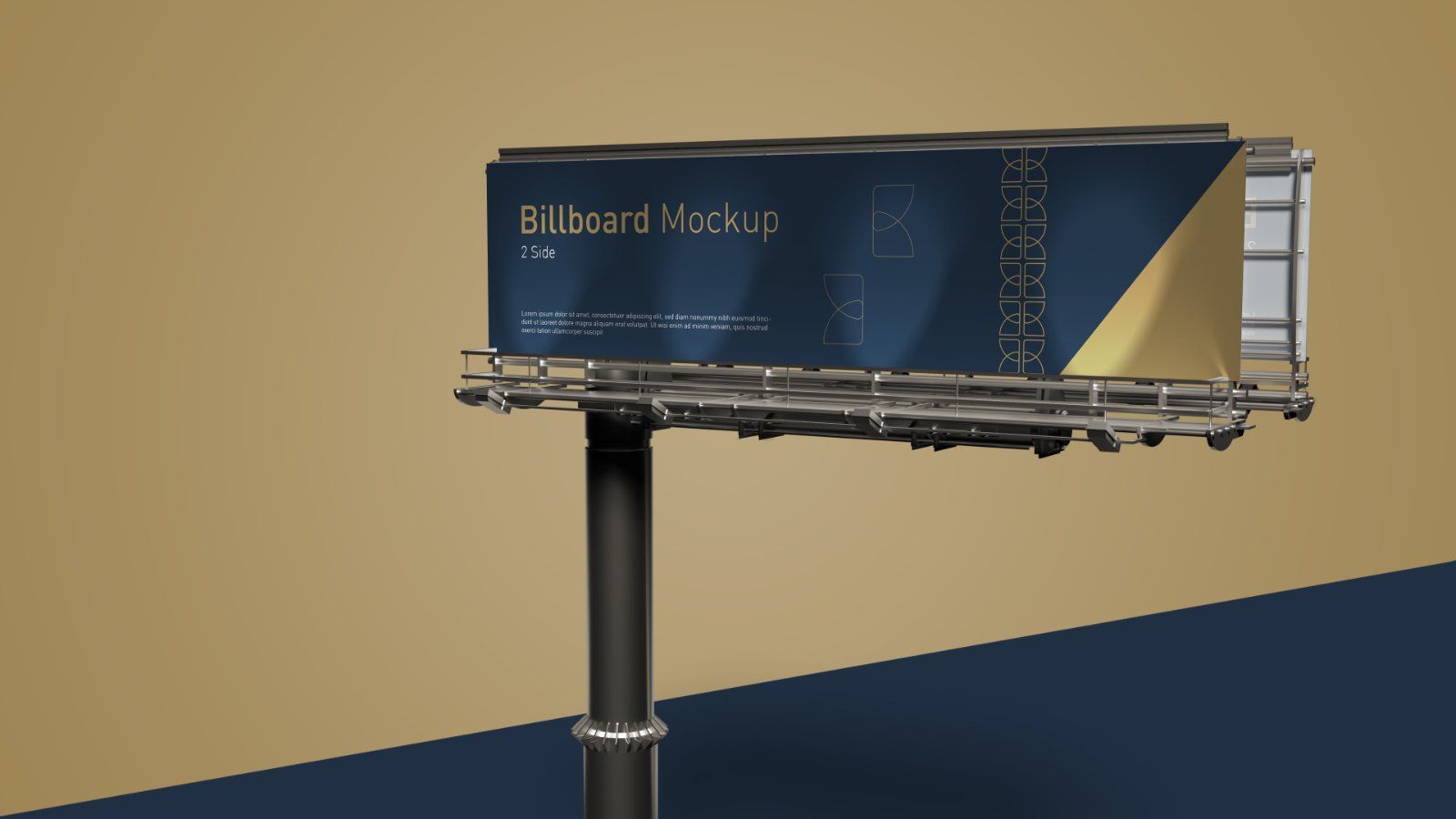 2-Sided Outdoor Billboard Mockup – 6 PSD Files, Double-Sided Advertising Display Mockup — image 4