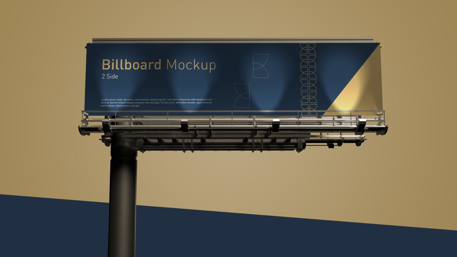 2-Sided Outdoor Billboard Mockup – 6 PSD Files, Double-Sided Advertising Display Mockup — image 6