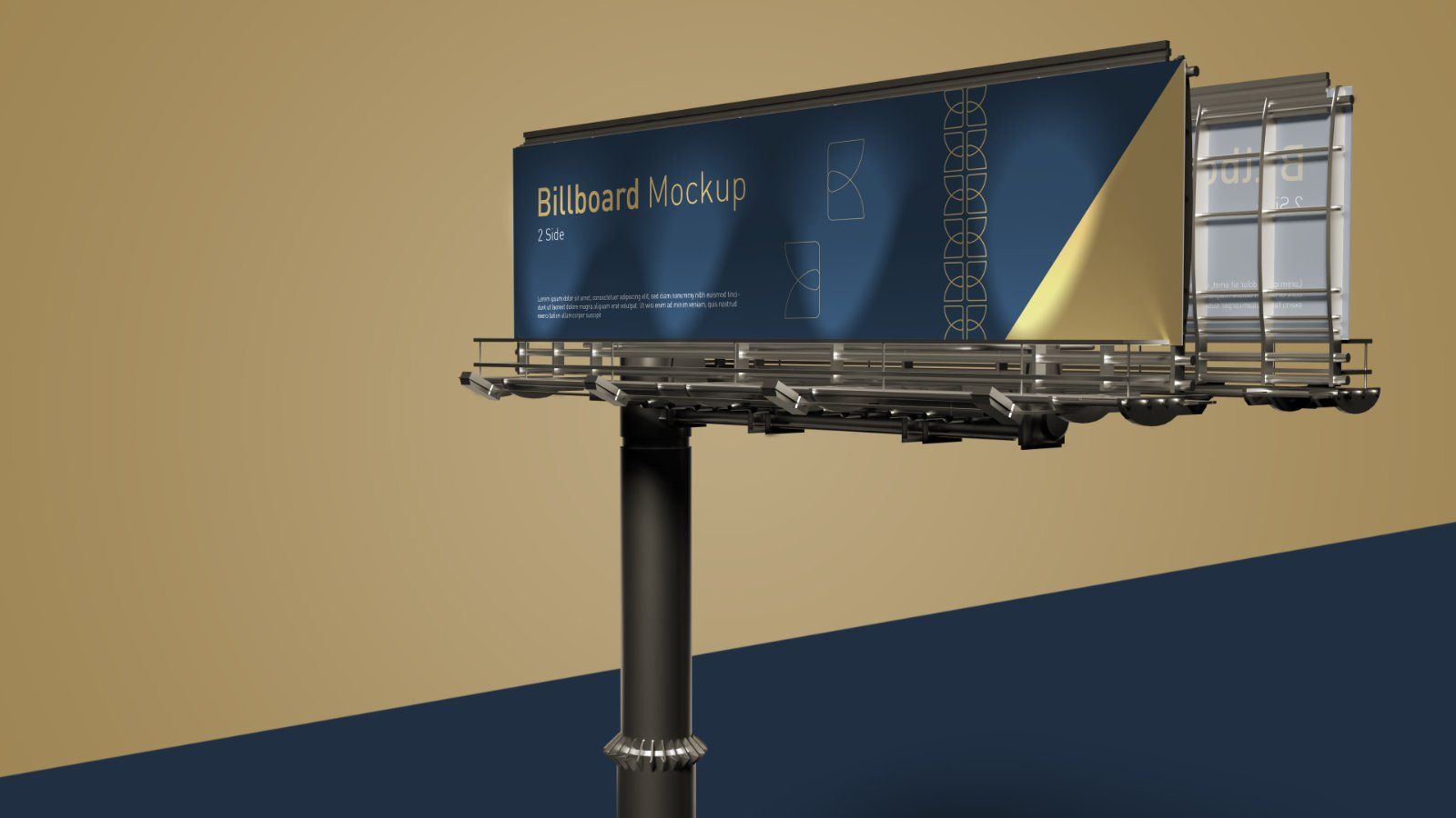 2-Sided Outdoor Billboard Mockup – 6 PSD Files, Double-Sided Advertising Display Mockup — image 7