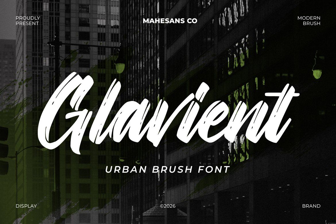 Glavient – Urban Brush Display Font — image 1