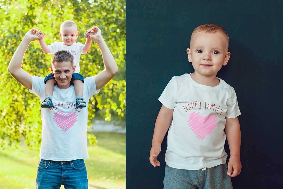 Happy Family T-Shirt Mock-Up — image 11
