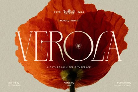 LT Verola – Rich Serif Ligature Typeface