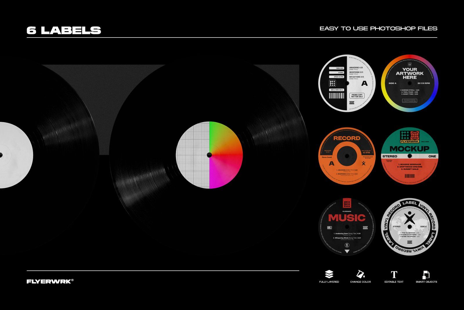 Retro Vinyl Record Mockup Bundle — image 7