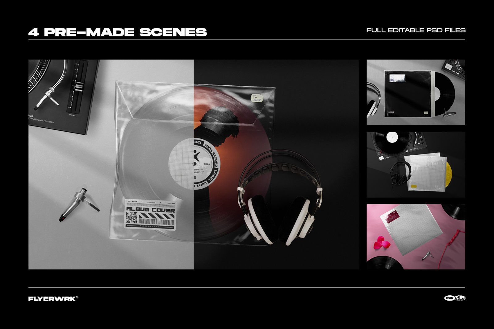 Retro Vinyl Record Mockup Bundle — image 12