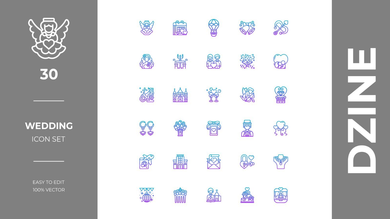 Wedding Icons - Pack of 30 icons — image 1