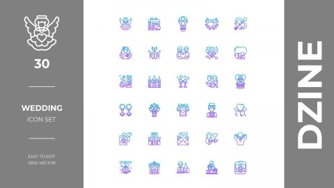 Wedding Icons - Pack of 30 icons