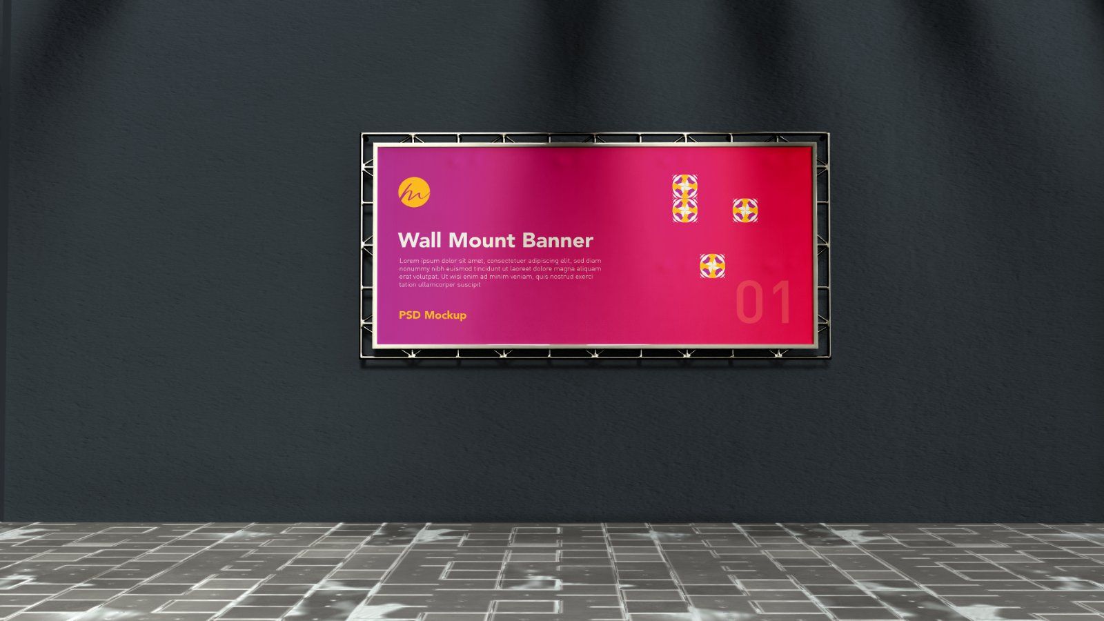Wall Mounted Banner Billboard Mockup – 5 PSD Bundle — image 2