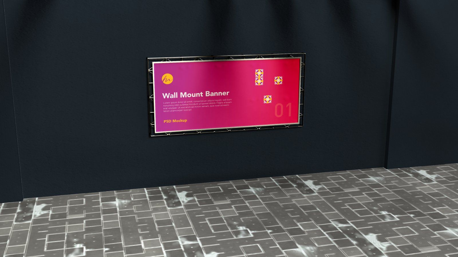 Wall Mounted Banner Billboard Mockup – 5 PSDs — image 6