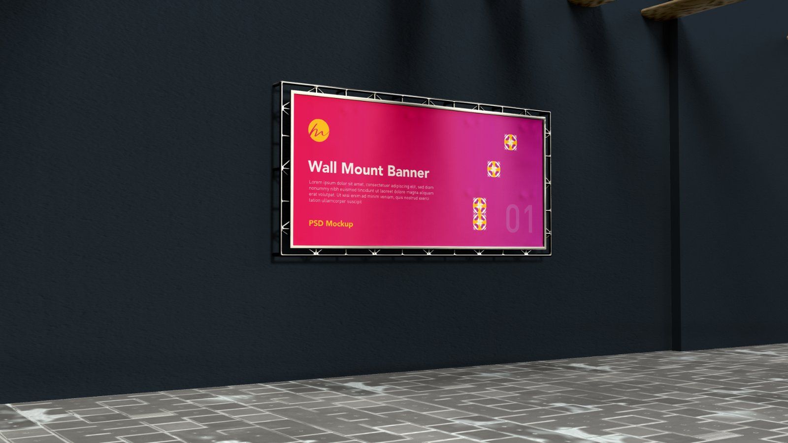 Wall Mounted Banner Billboard Mockup – 5 PSD Bundle — image 3