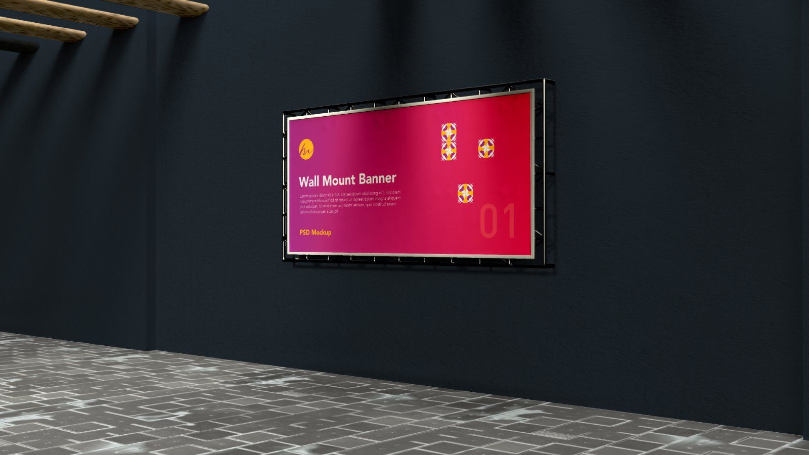 Wall Mounted Banner Billboard Mockup – 5 PSD Bundle — image 4