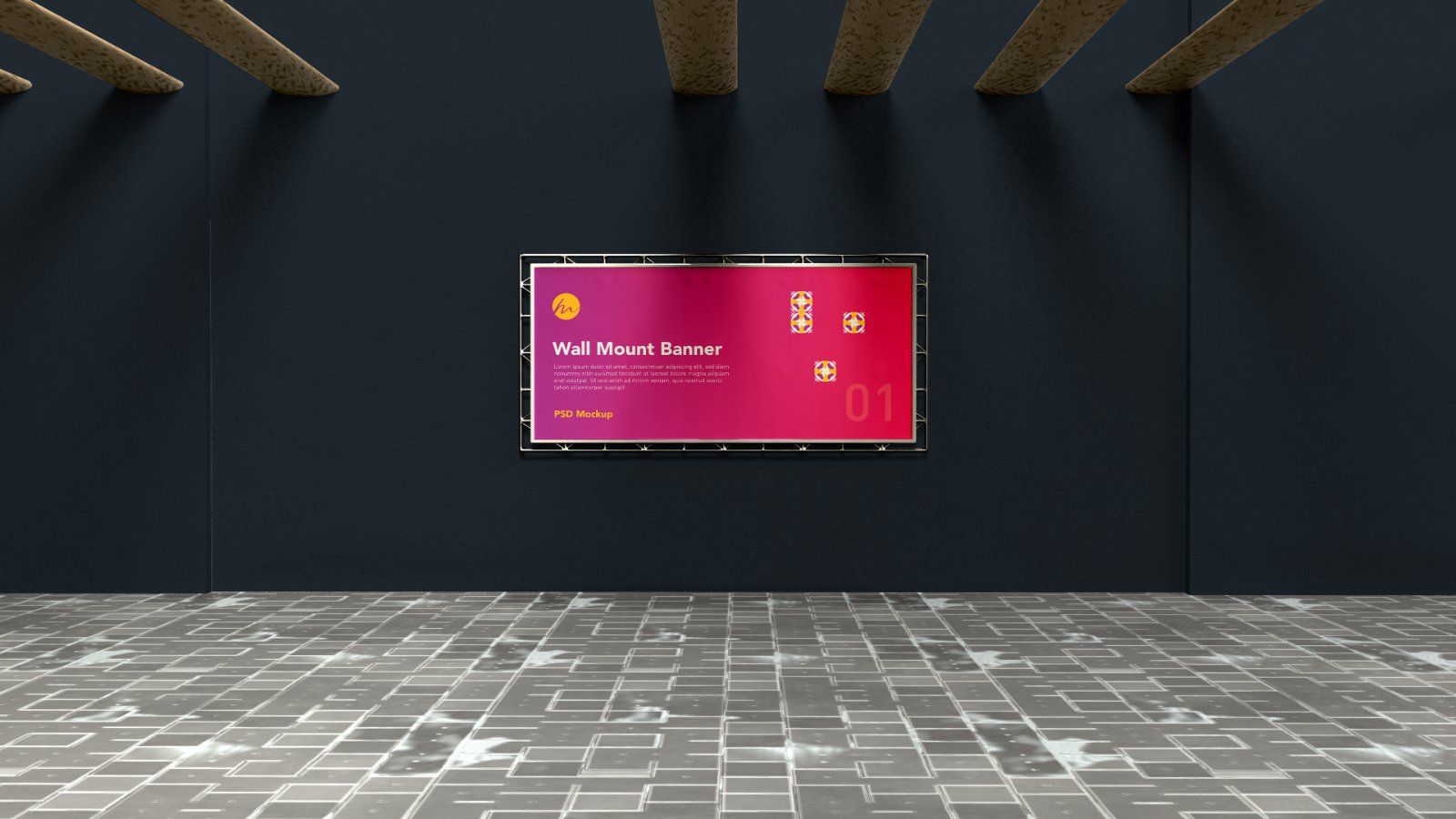 Wall Mounted Banner Billboard Mockup – 5 PSD Bundle — image 5