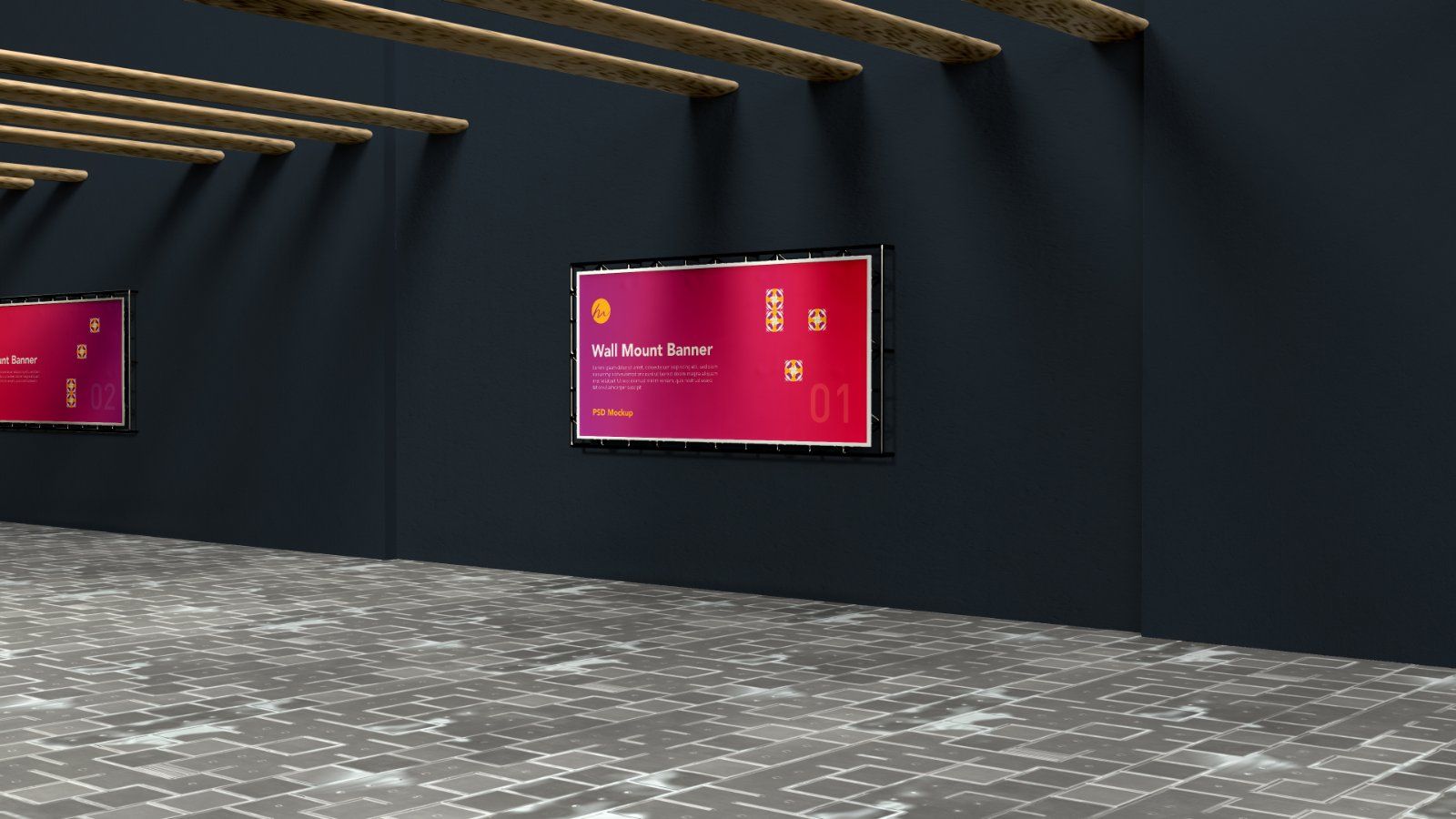 Wall Mounted Banner Billboard Mockup – 5 PSD Bundle — image 6