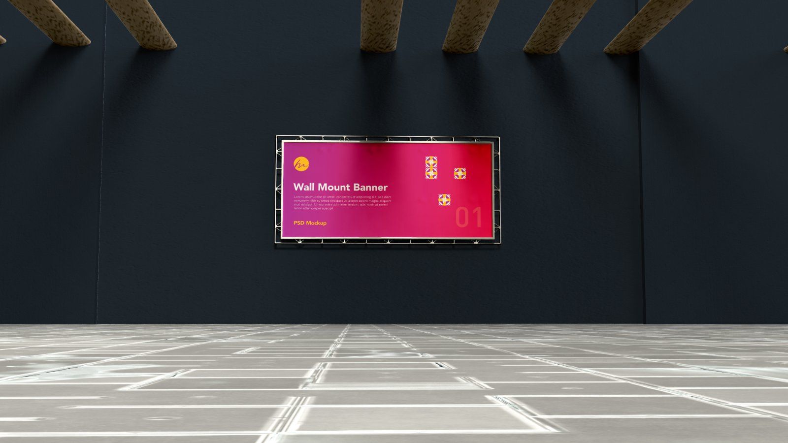 Wall Mounted Banner Billboard Mockup – 5 PSDs — image 3