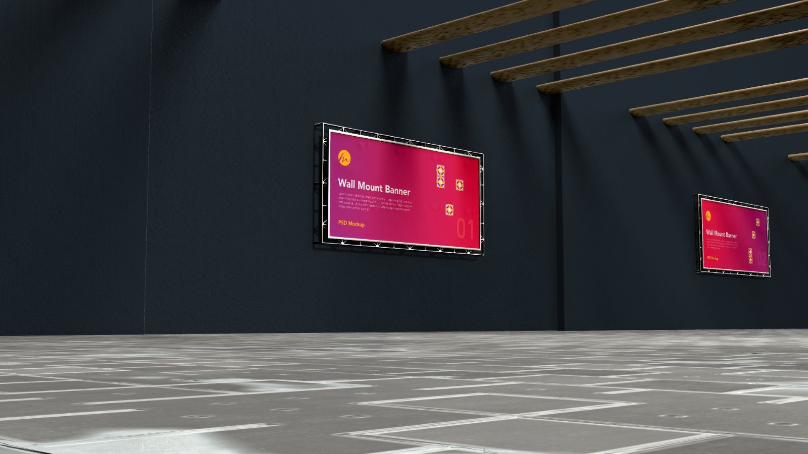Wall Mounted Banner Billboard Mockup – 5 PSDs — image 4