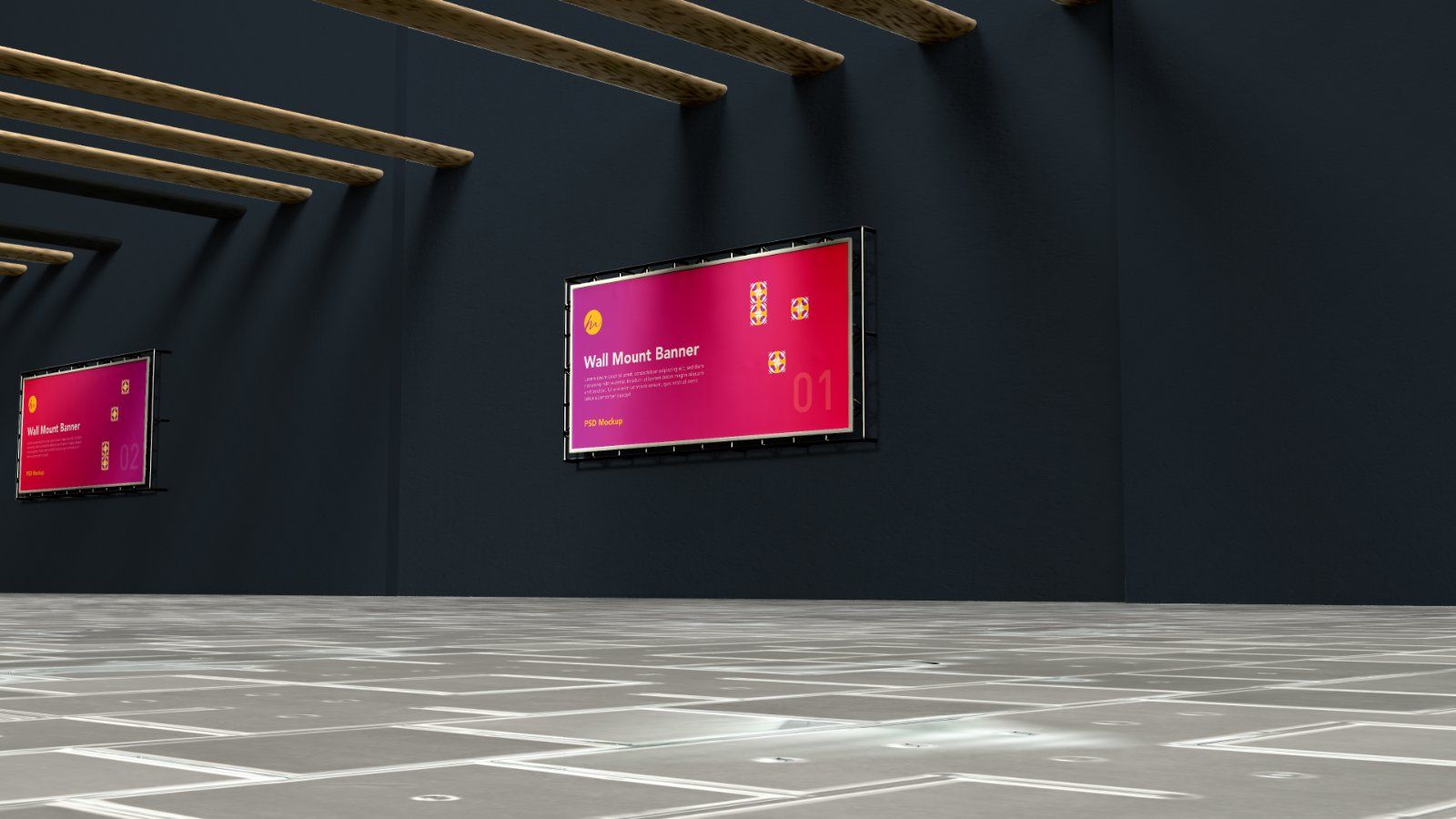 Wall Mounted Banner Billboard Mockup – 5 PSDs — image 5
