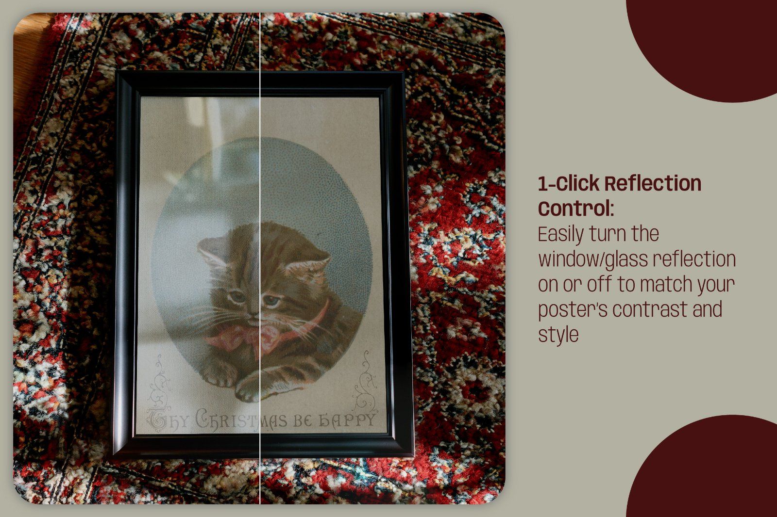 Warm Vintage Rug Frame Mockup, A4 Poster Mockup — image 4