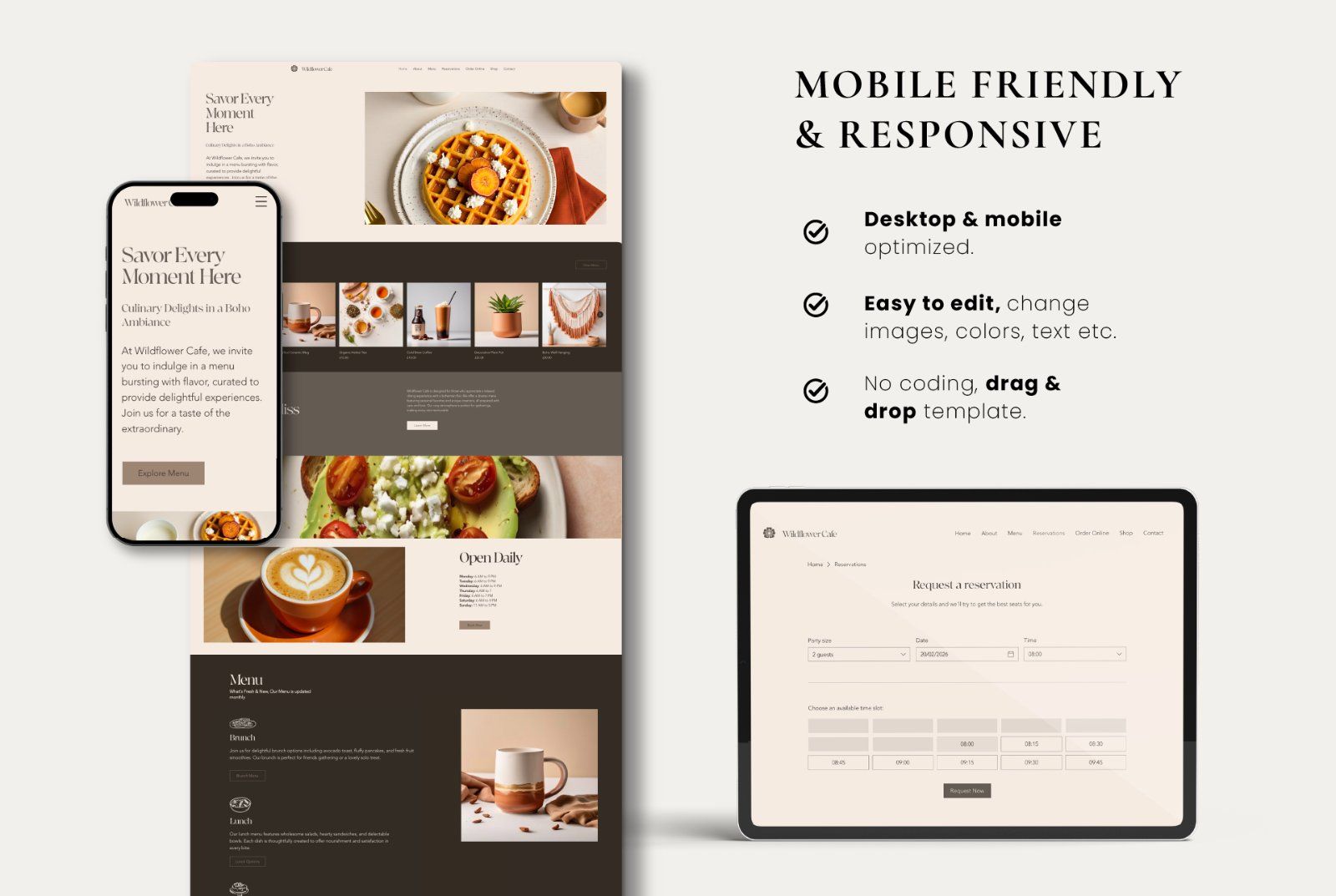 Wix Cafe, Restaurant & Takeaway Website Template — image 9