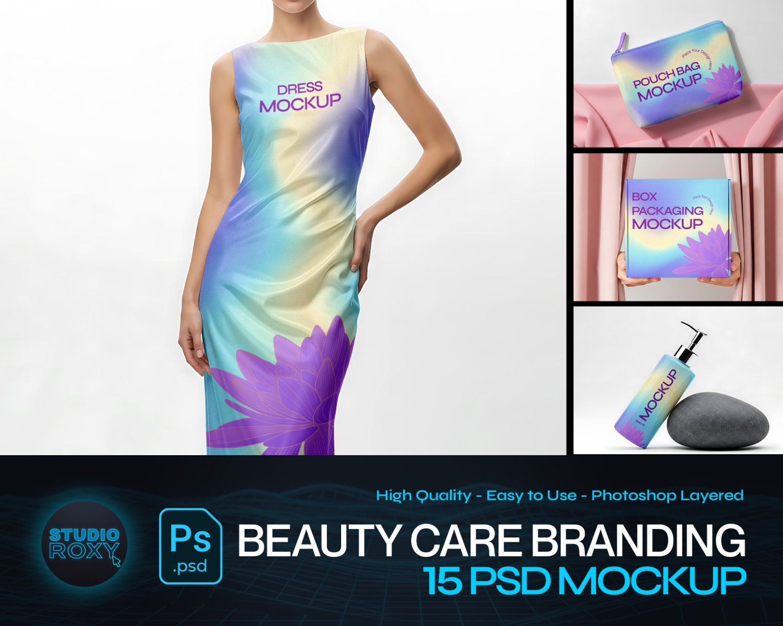 Premium Beauty Care Branding Mockup Bundle – 15 Aesthetic PSD Scenes for Skincare & Cosmetic Identit — image 1