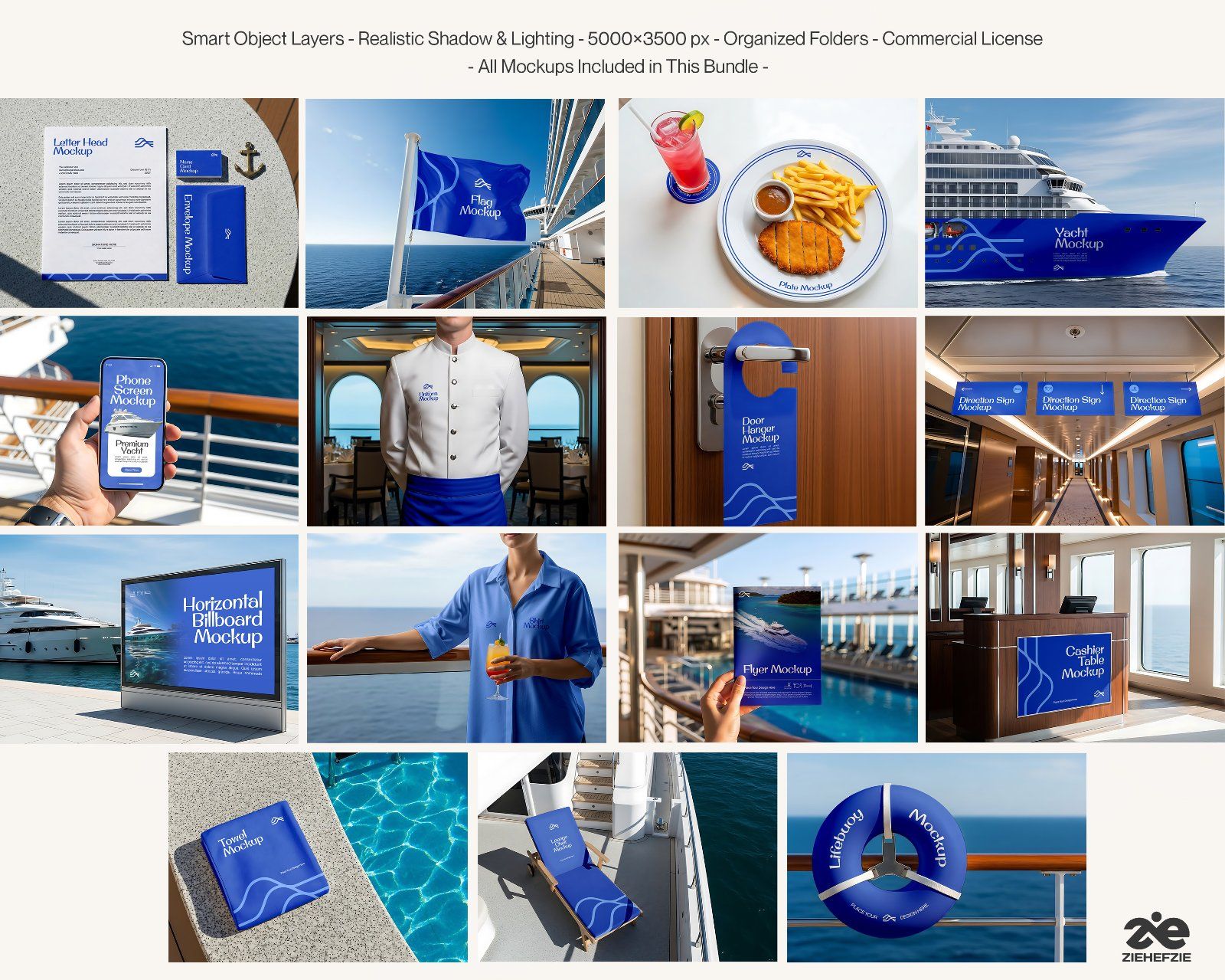 Cruise Ship Mockup Bundle - Maritime Branding with a Luxury Cruise Ship Mockup — image 2