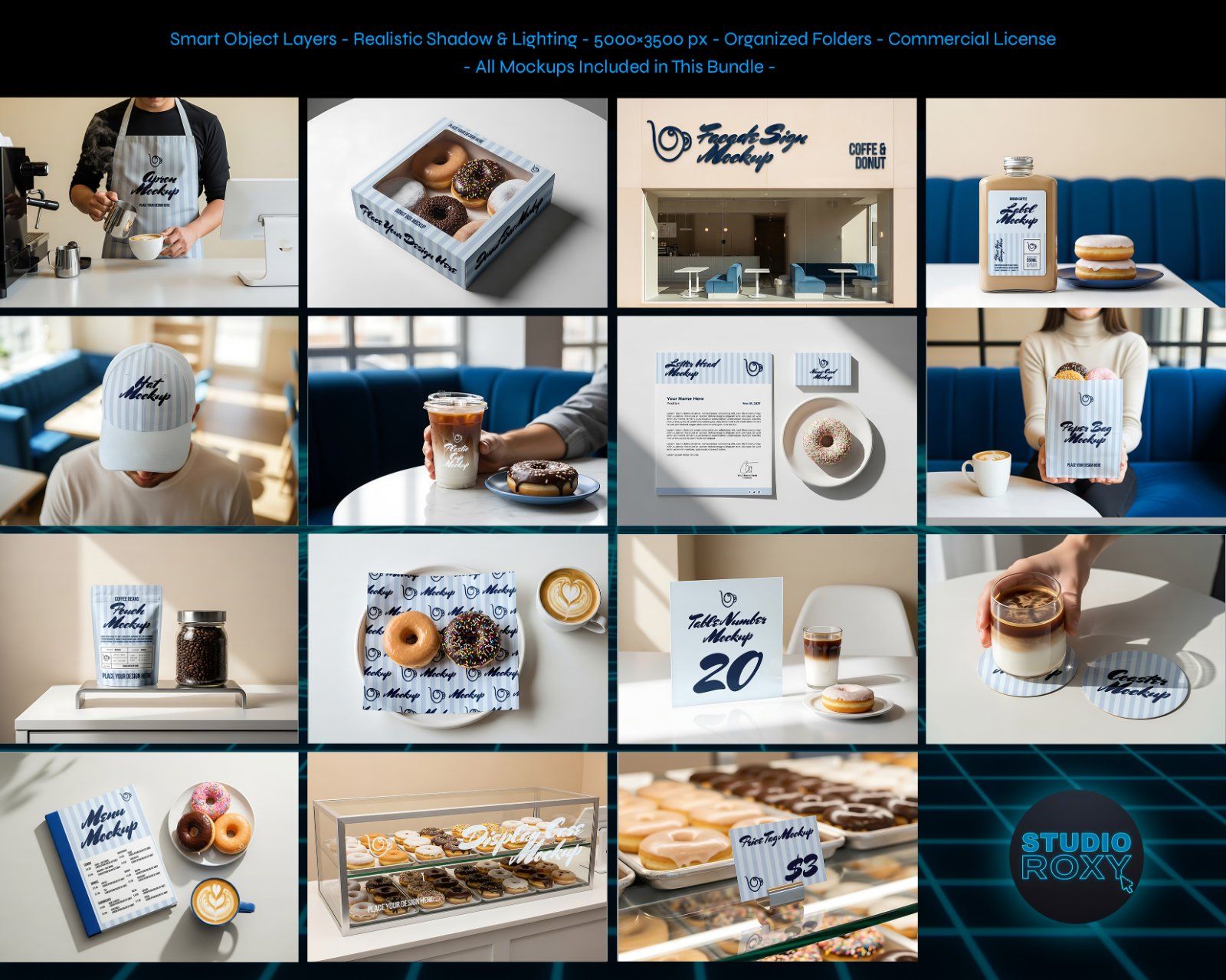 Coffee & Donut Shop Branding Mockup Bundle – 15 Premium PSD Scenes for Cafe Identity — image 2