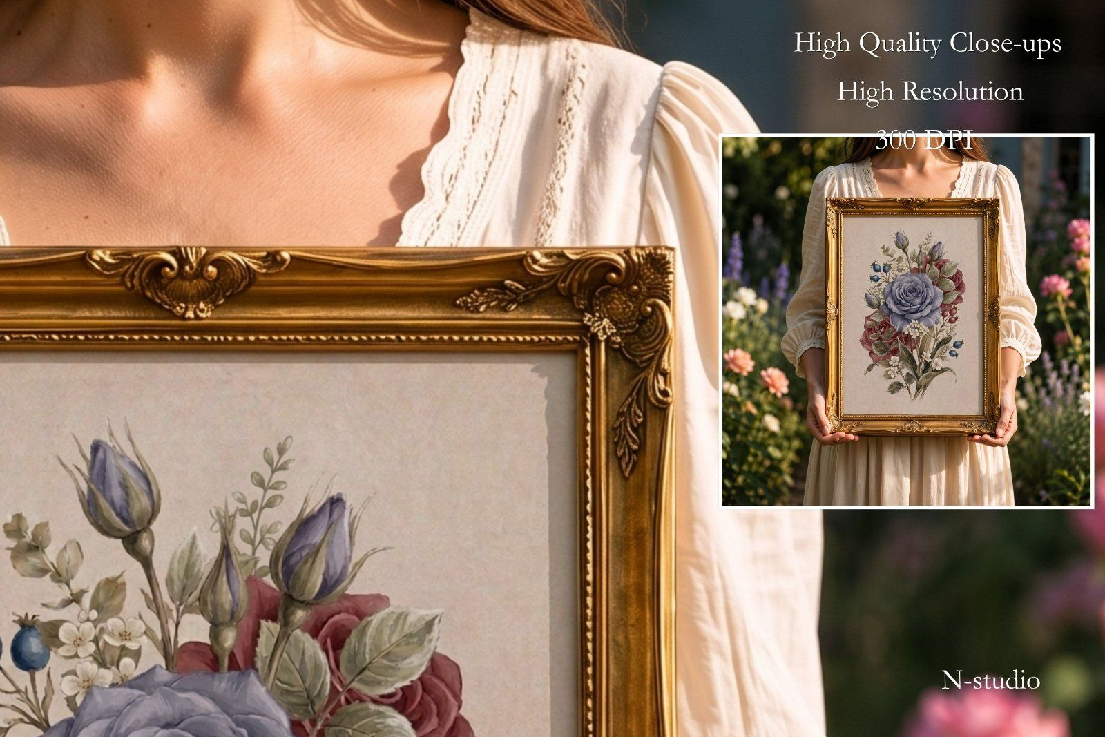 Spring Frame Mockups: Elegant Baroque & Gold Frames Collection — image 5