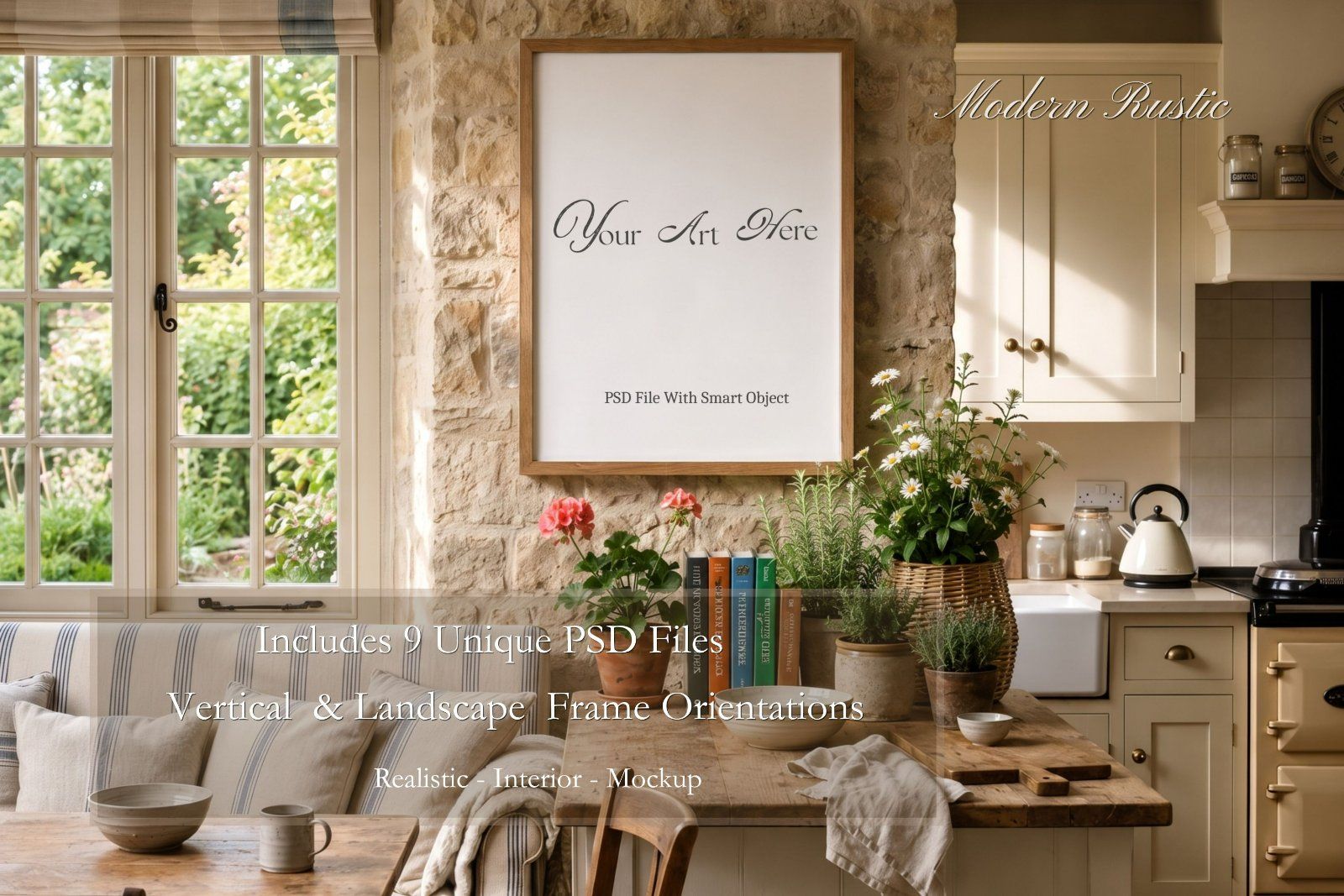 9 Modern Rustic Frame Mockups Bundle — image 2