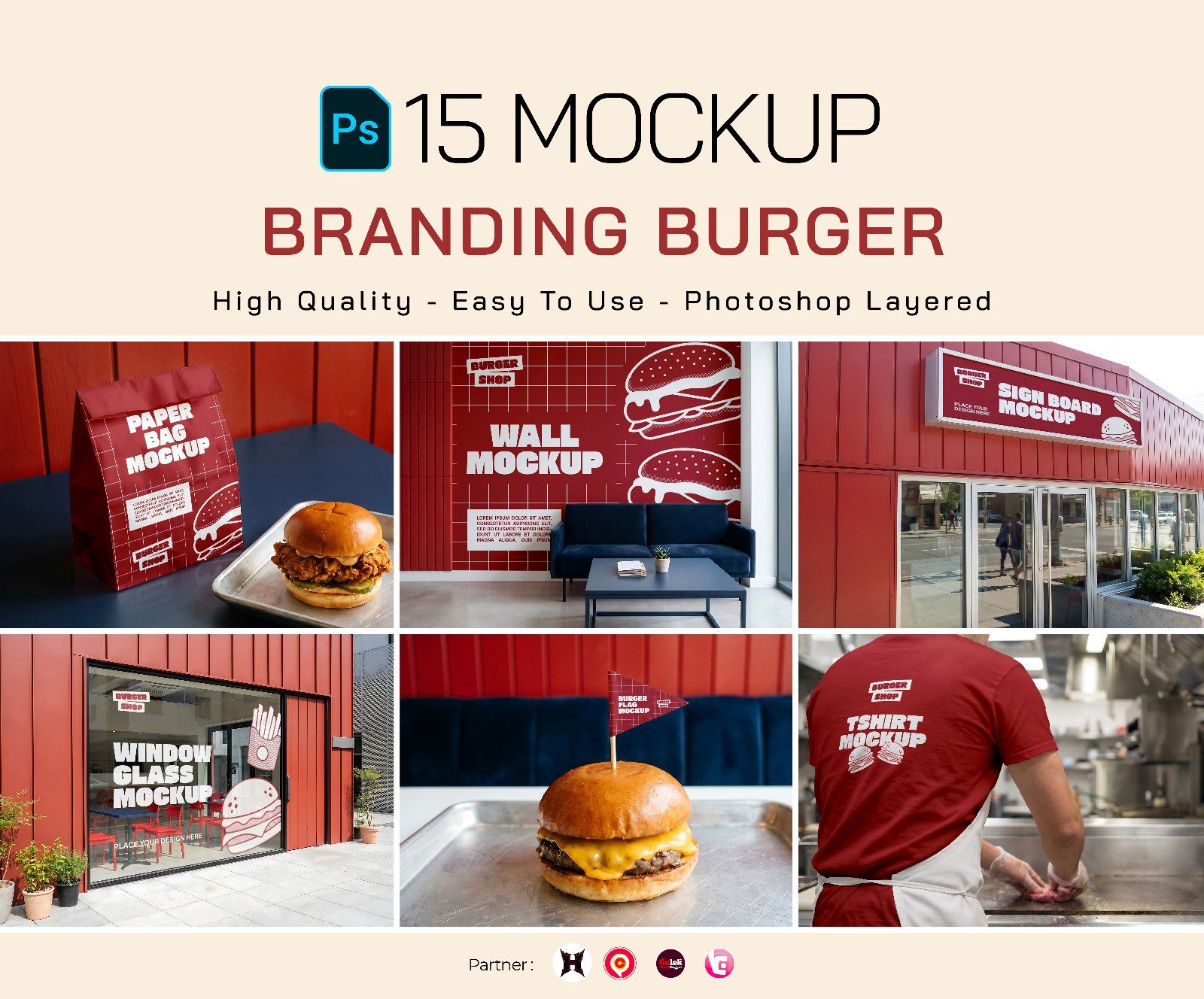Premium Branding Burger Mockup — image 1