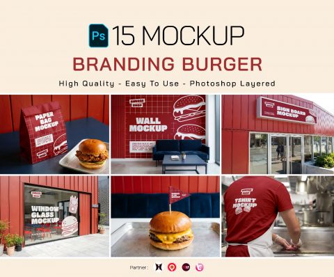 Premium Branding Burger Mockup