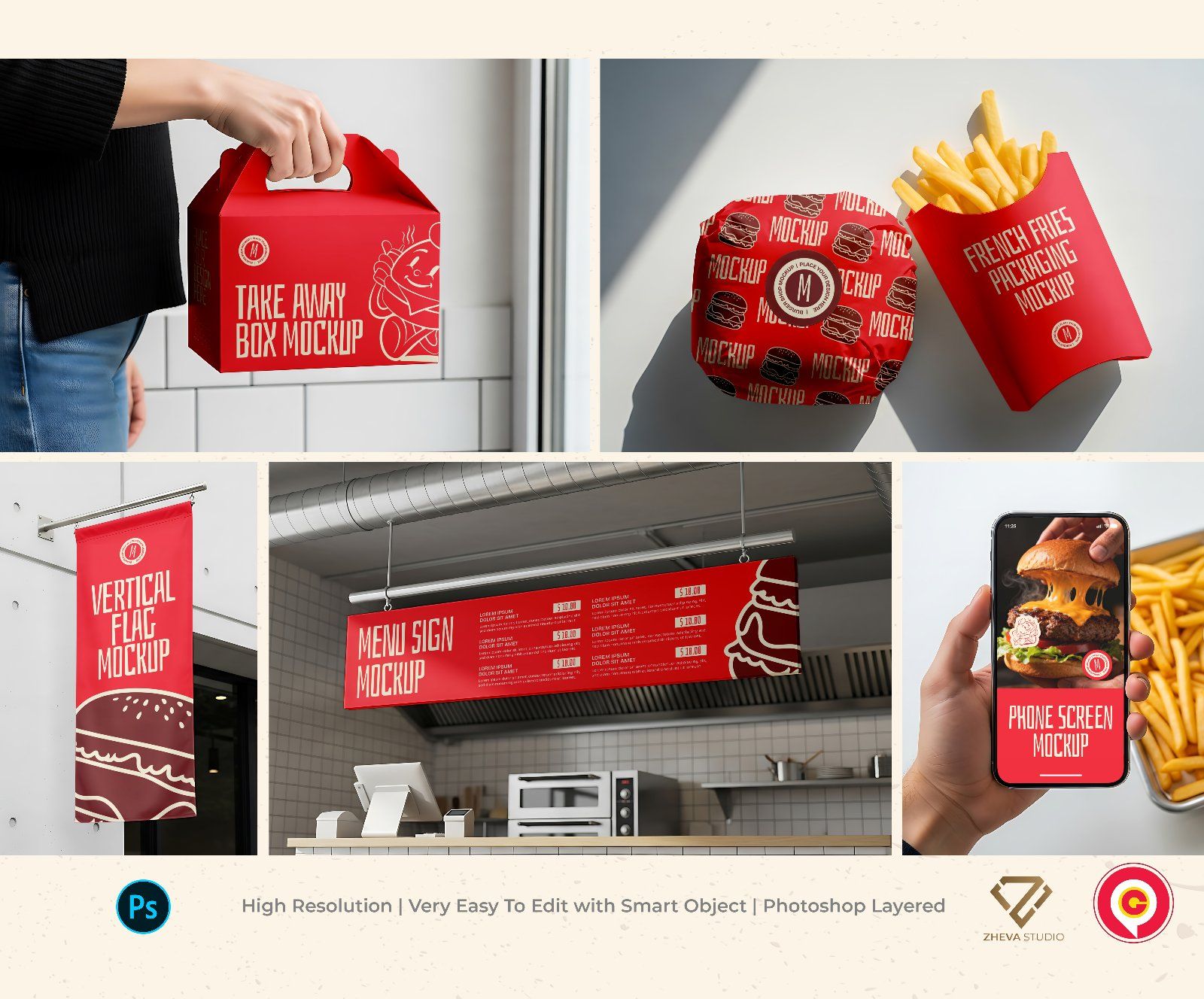 Premium Branding Burger Store Mockup — image 1