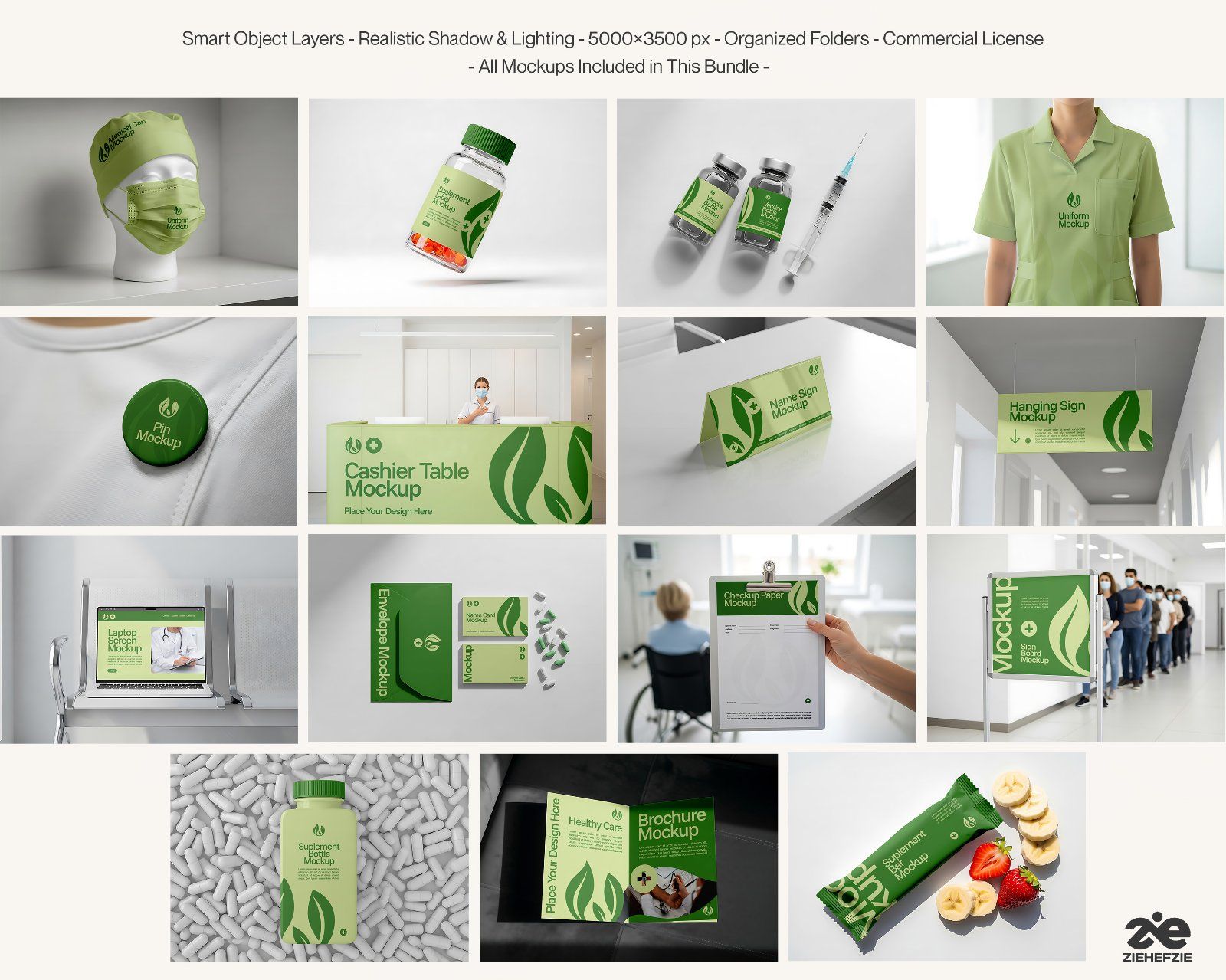 Healthcare Mockup Bundle Medical Branding & Pharmaceutical 15 PSD Mockups — image 2