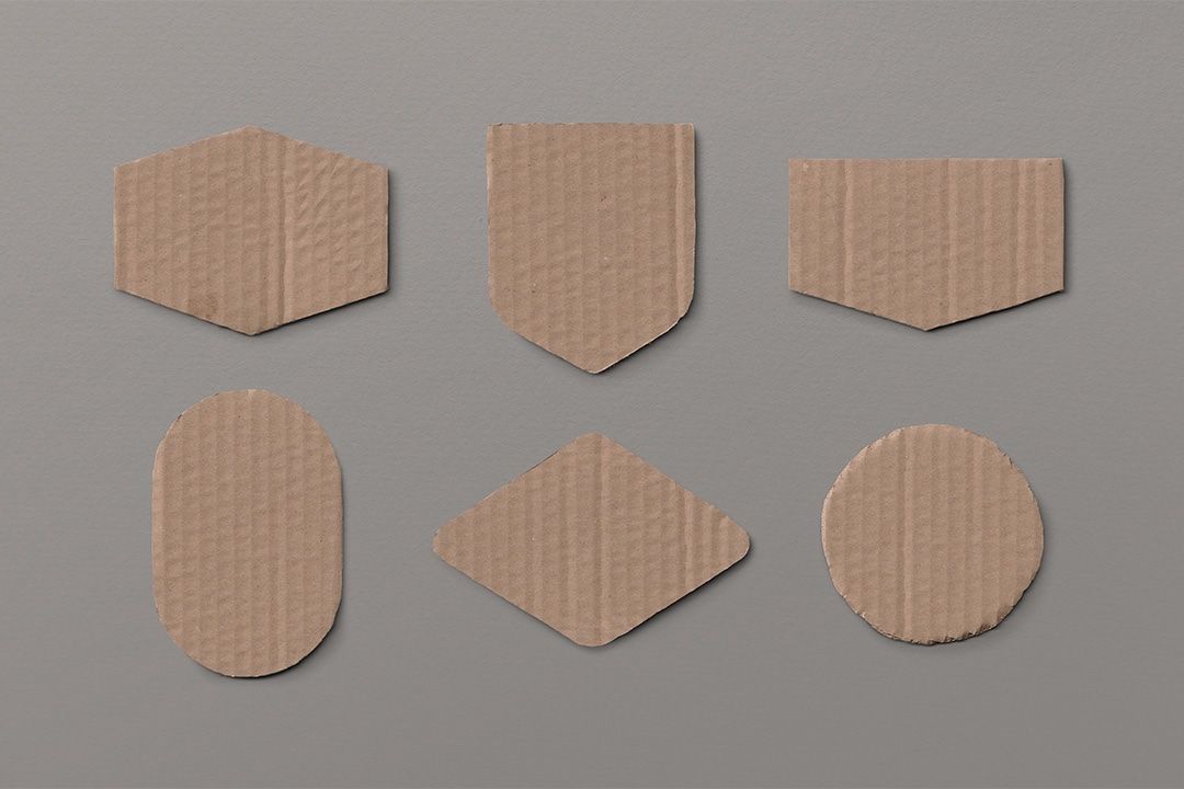 Cardboard Badge Mockup Set (6 Objects) — image 3