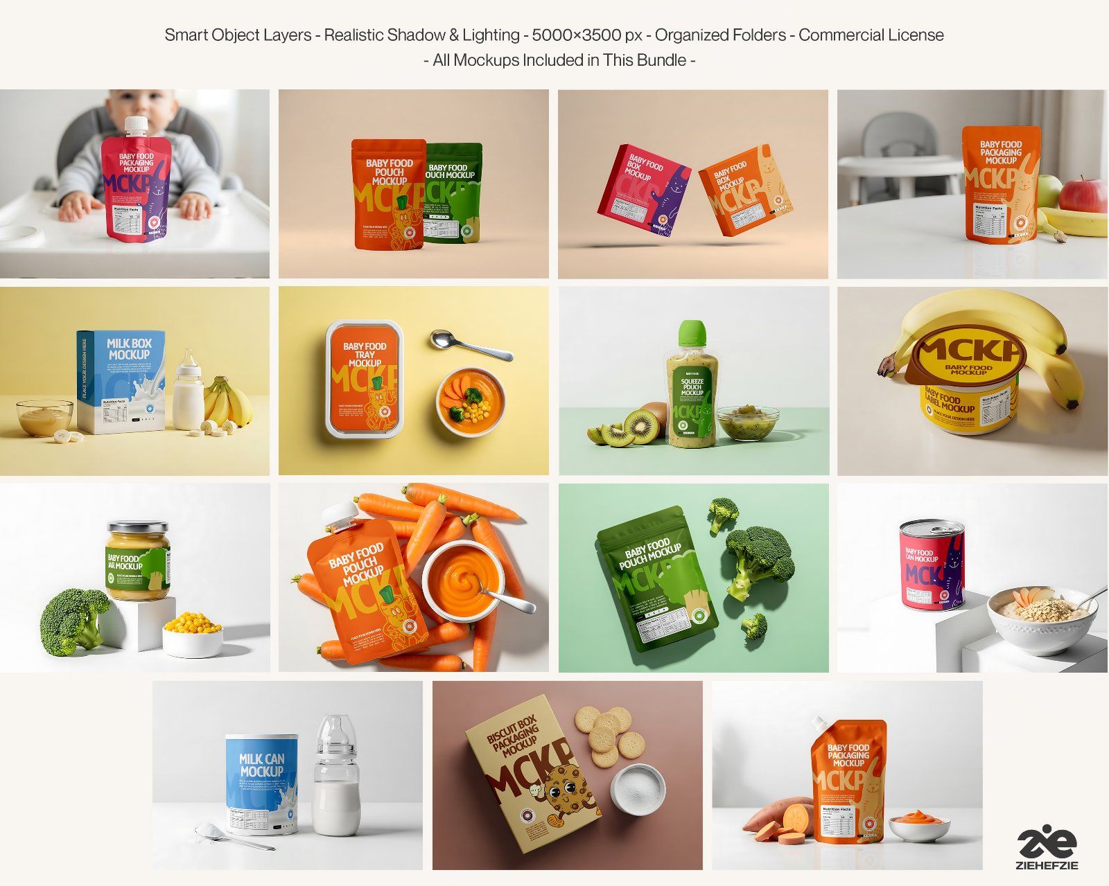 15 Premium Baby Food Packaging PSD Mockup Bundle For Branding — image 2
