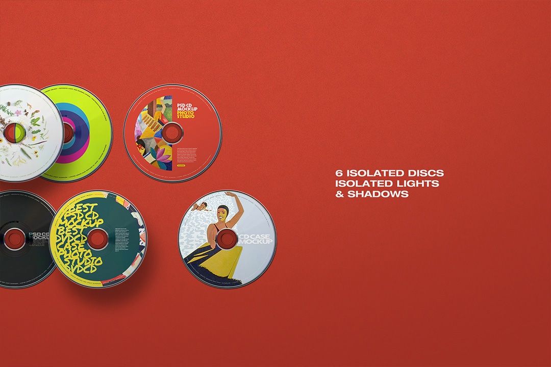 CD Disc Mockup Set (6 Objects) — image 2