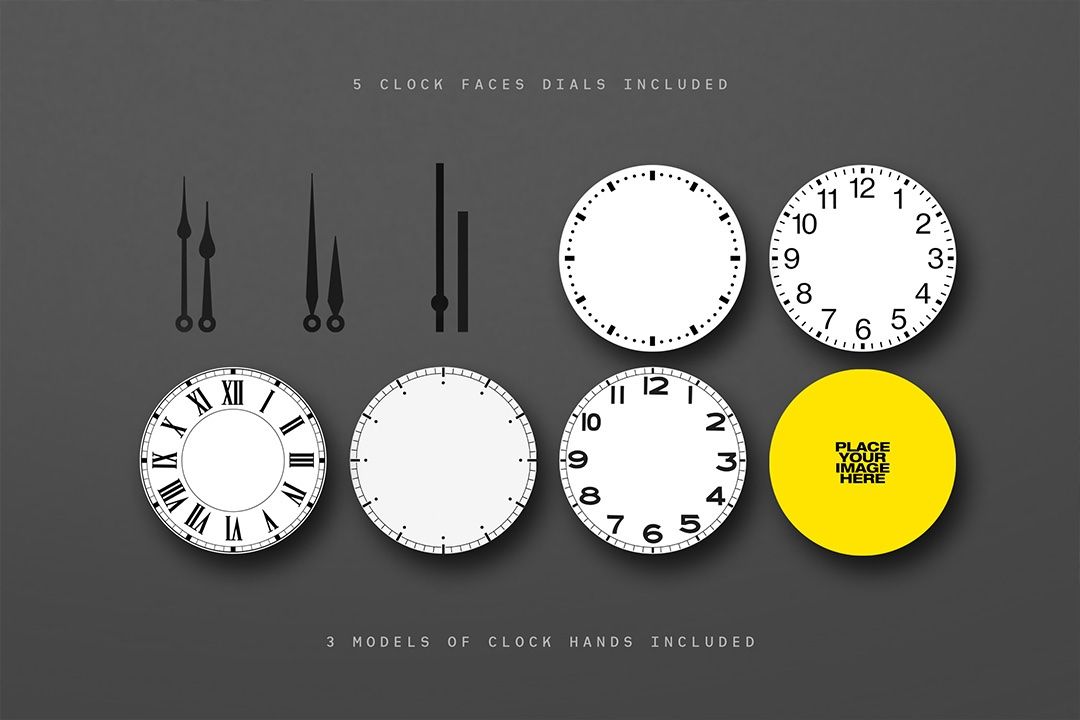 Clock Mockup Set (3 Objects) — image 3