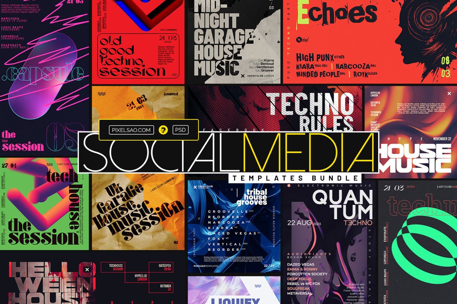 Club Party Social Media Templates Bundle — image 1
