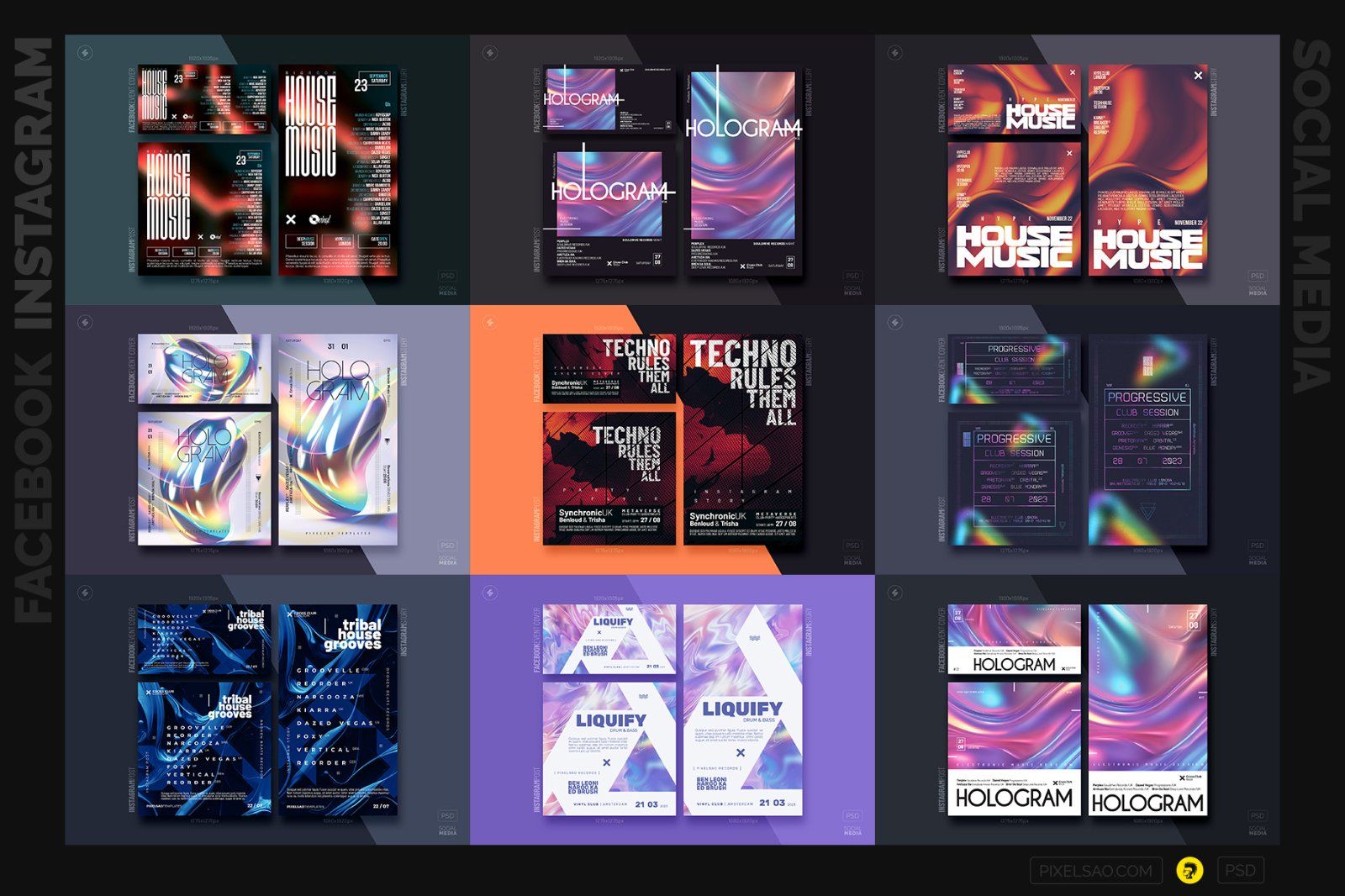 Club Party Social Media Templates Bundle — image 2
