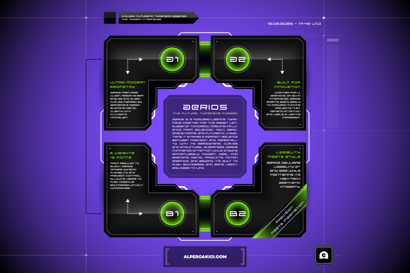 Aerios – A Futuristic Geometric Typeface — image 11