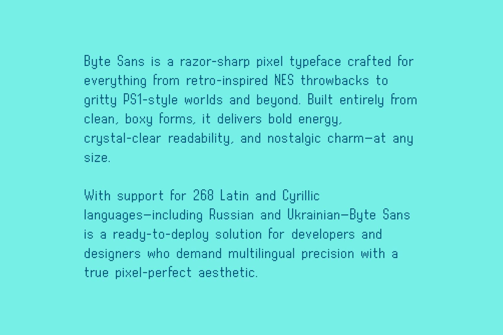 Byte Sans – Retro Pixel Font Family — image 6