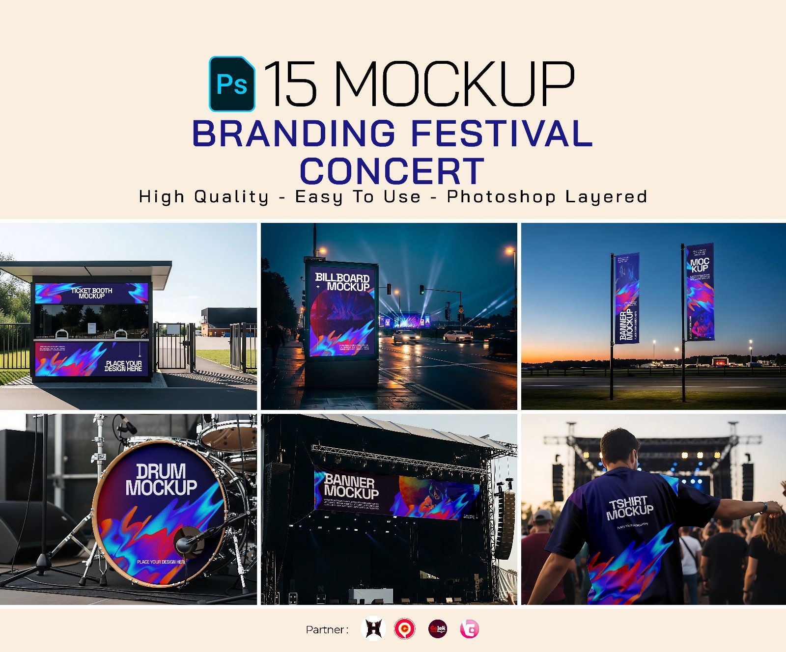 Premium Branding Festival Concert Music Mockup — image 1