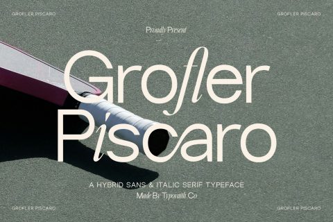 Grofler Piscaro | A Hybrid Font