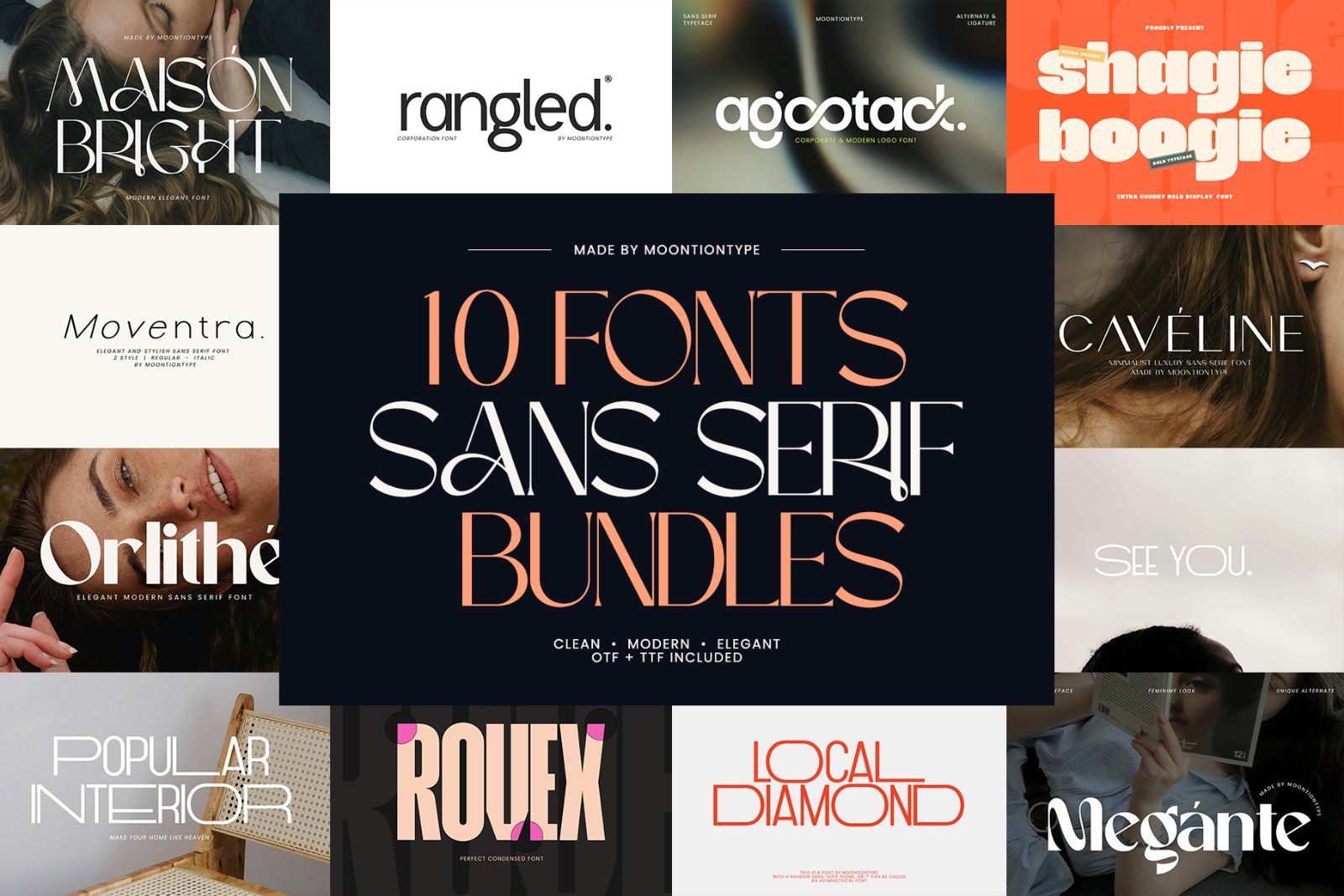 Modern Sans Serif Bundles | Elegant Minimalist Typeface Pack — image 1