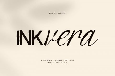 Inkvera | Modern Textured font duo