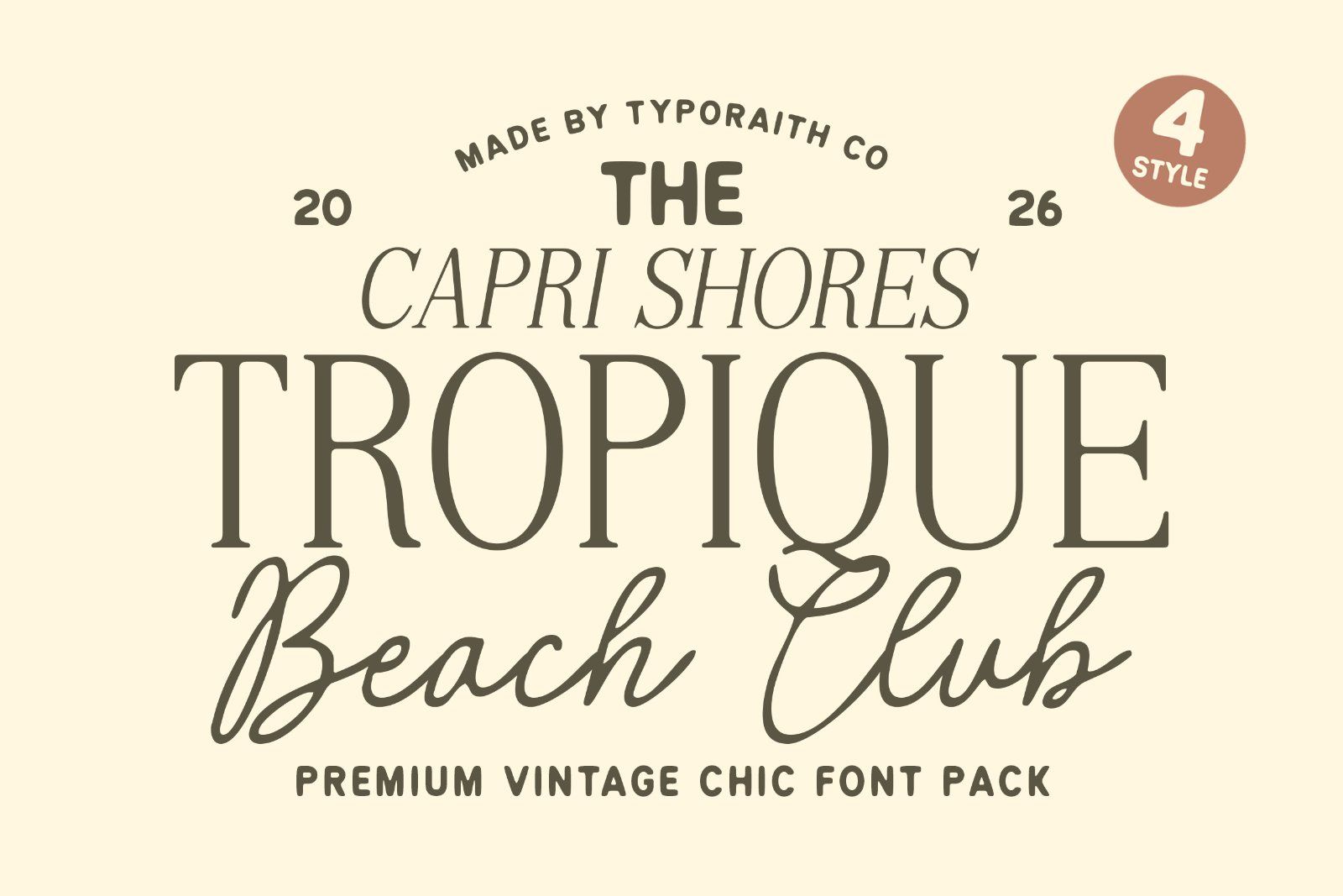 Tropique | Vintage Chic Font Pack — image 1