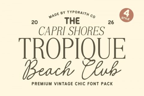 Tropique | Vintage Chic Font Pack